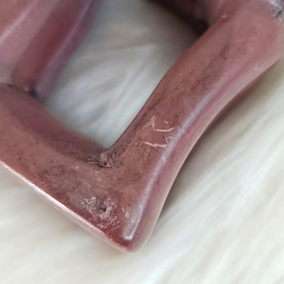 Vintage 90s Soapstone Sculpted Couple Wedding Marriage Newlywed Pink Figurine 4" - Picture 12 of 14